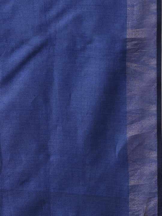 Grey beige handloom tussar silk saree