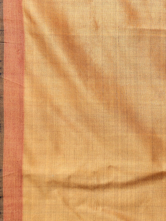 Sky blue handloom tussar silk saree