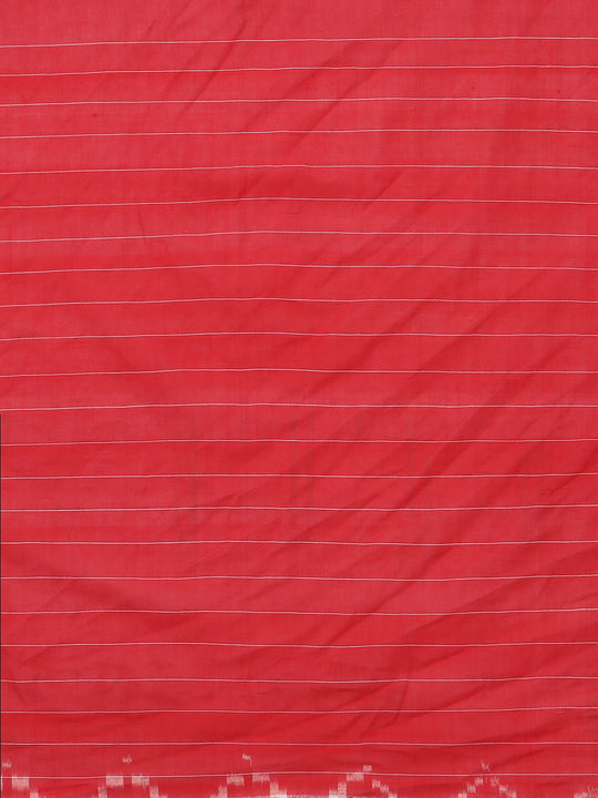 Zig zag double ikat cotton saree