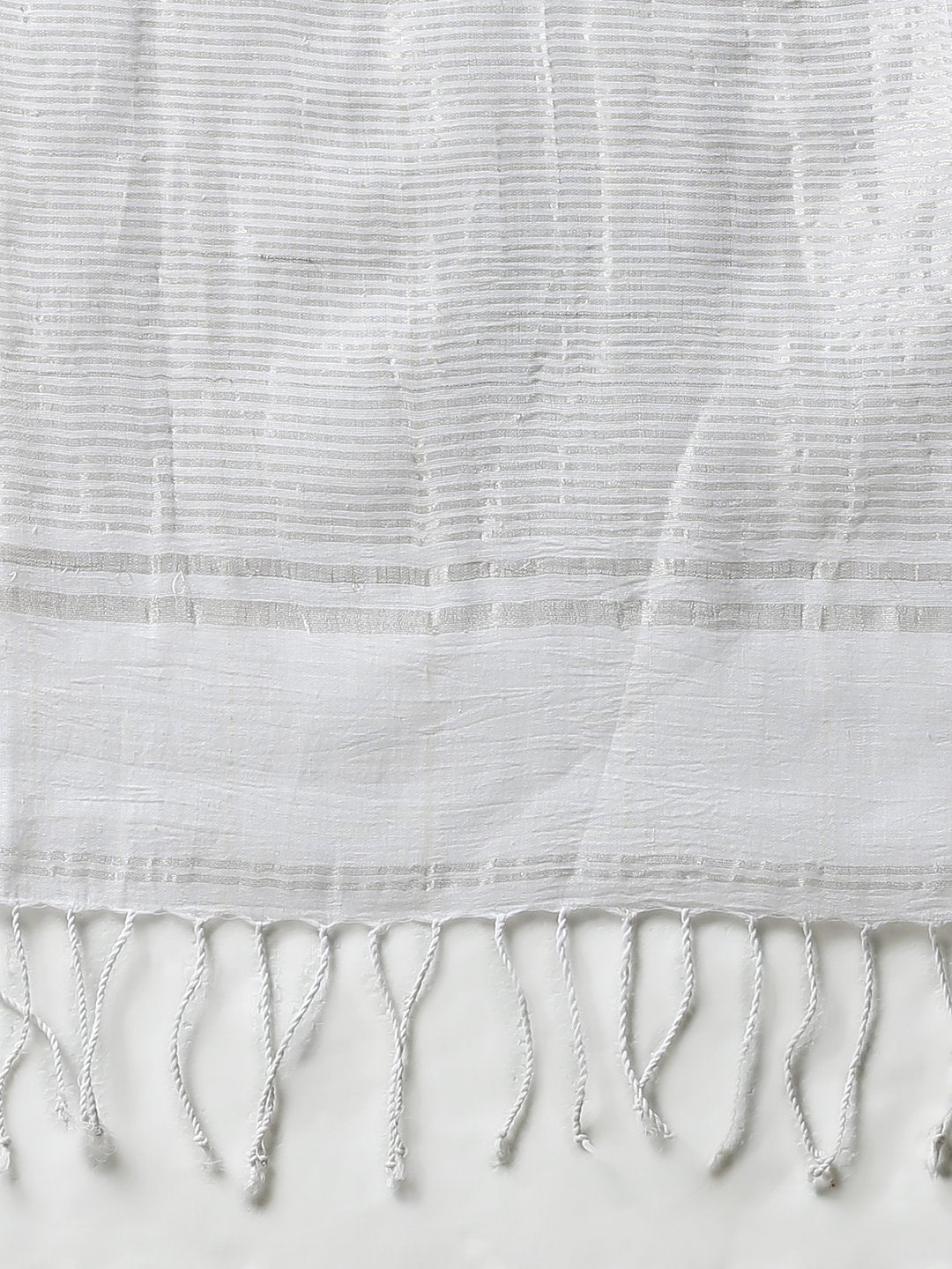 White pink cotton handblock print saree