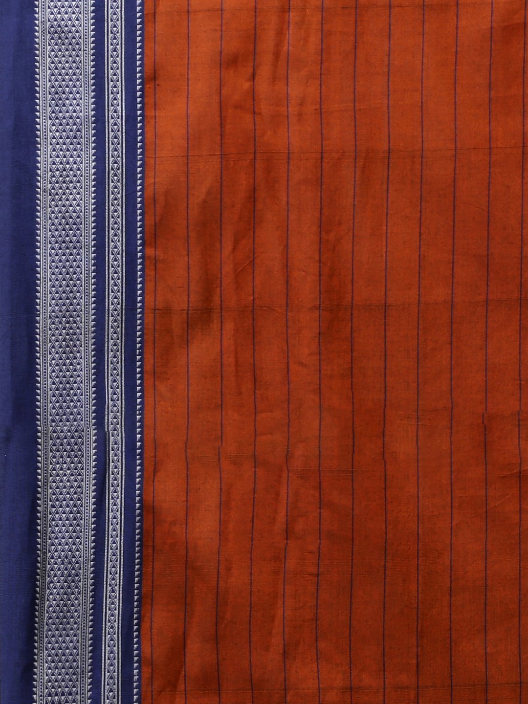 Ilkal orange handloom cotton saree