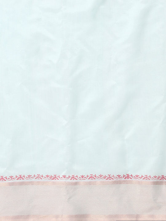 Pink silk cotton printed maheshwari saree