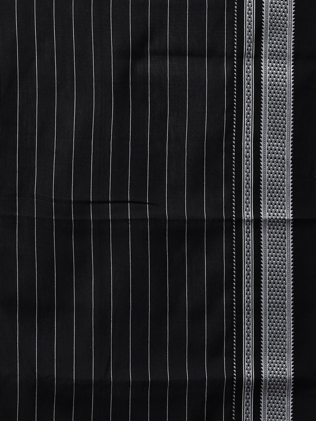 Black grey ilkal handloom cotton saree