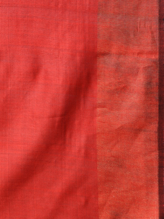 Golden handloom tussar silk saree