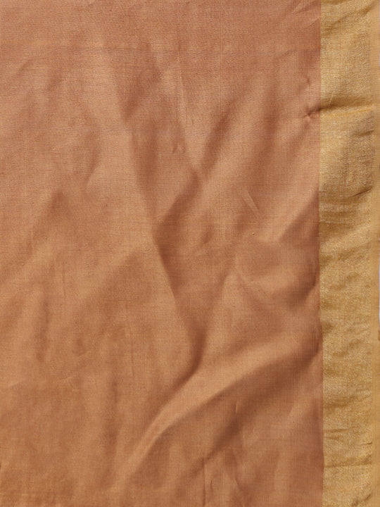Light mauve handloom tussar silk saree