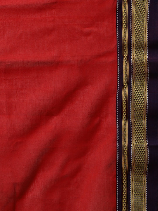 Lime green ilkal handloom cotton saree
