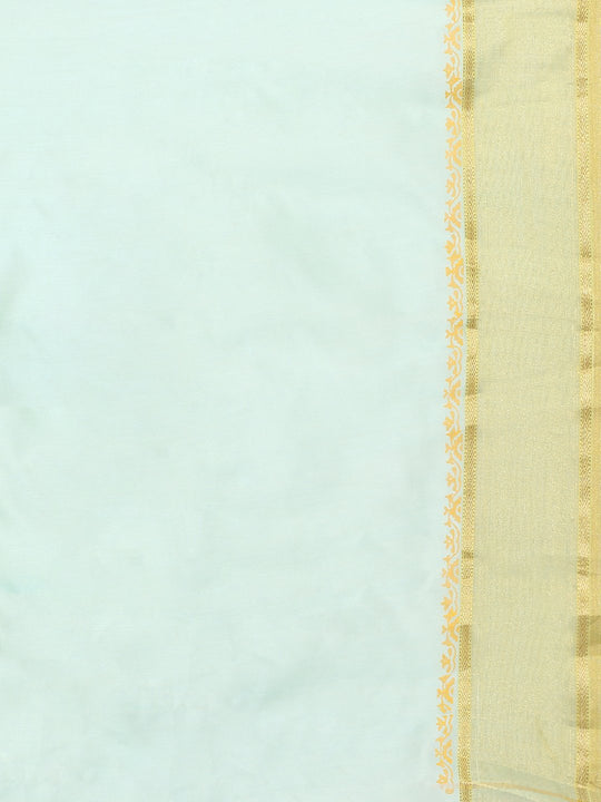 Yellow silk cotton printed maheshwari saree