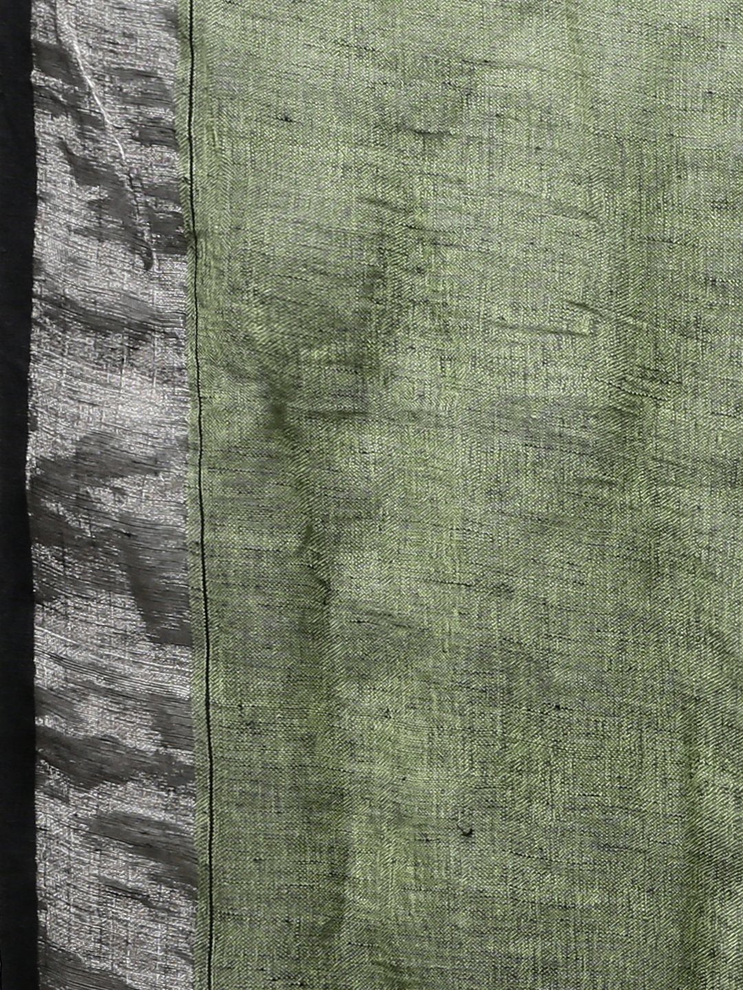 Light green linen handloom saree
