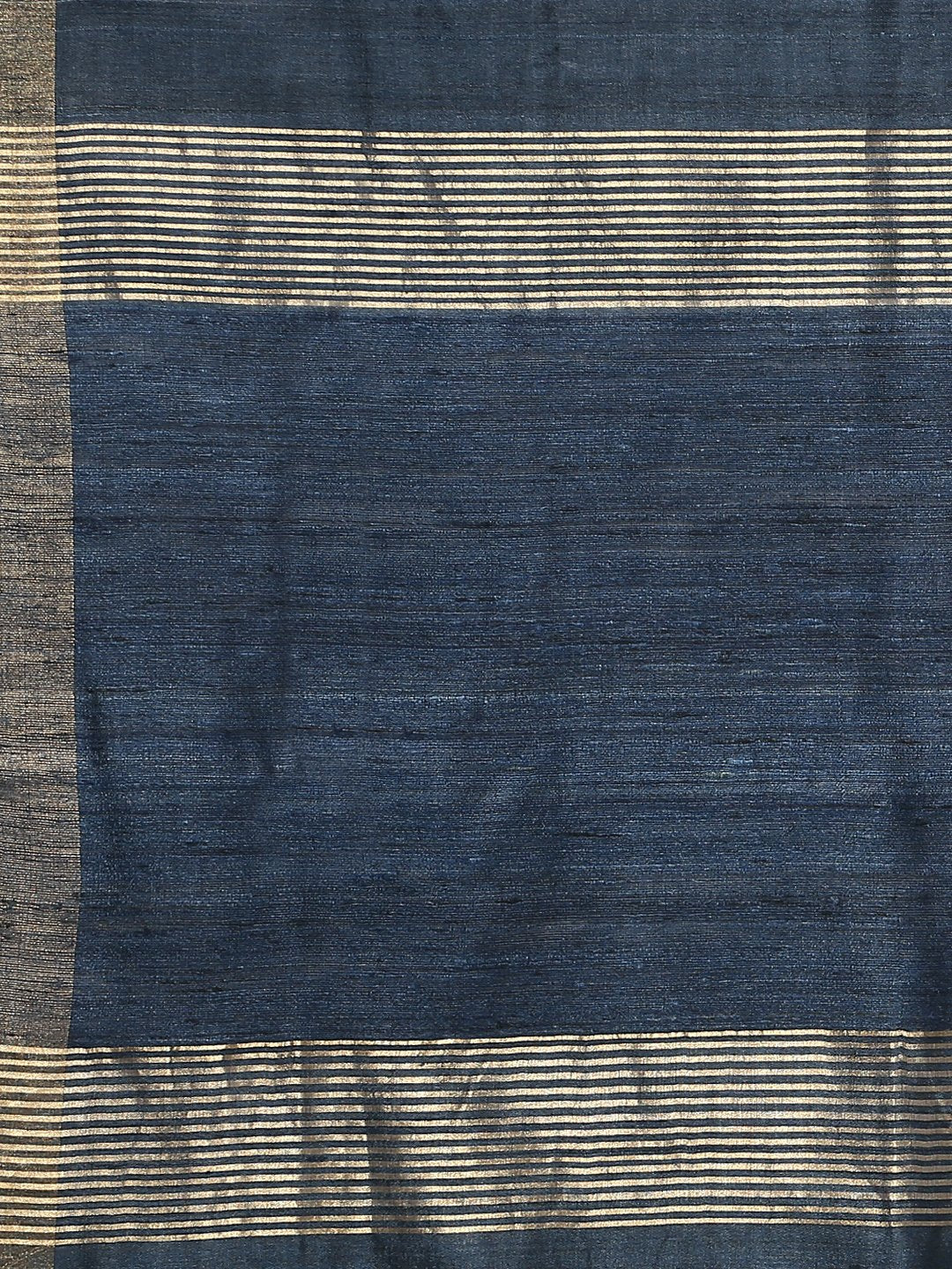 Blue tussar silk saree
