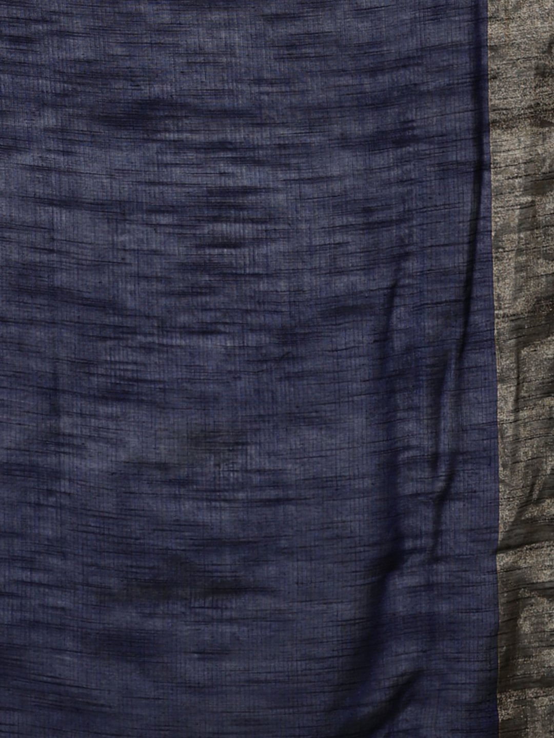 Blue grey bengal handloom cotton silk saree
