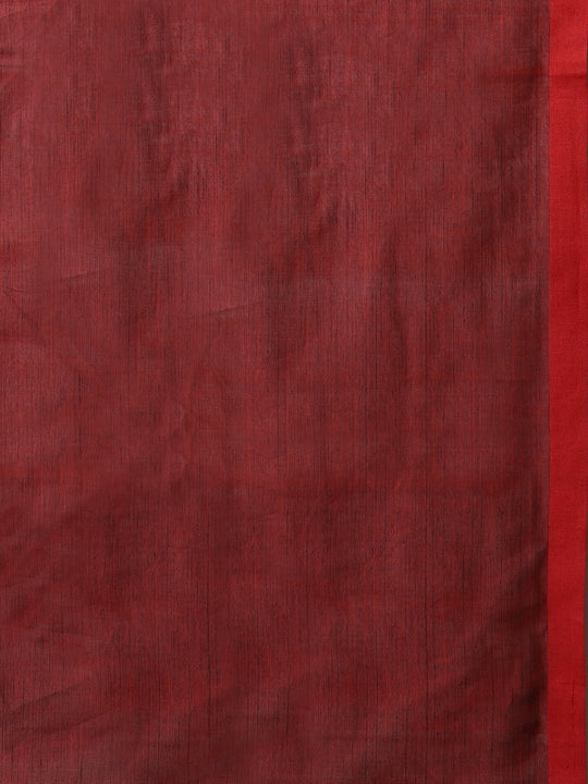 Black red bengal soft cotton handloom saree