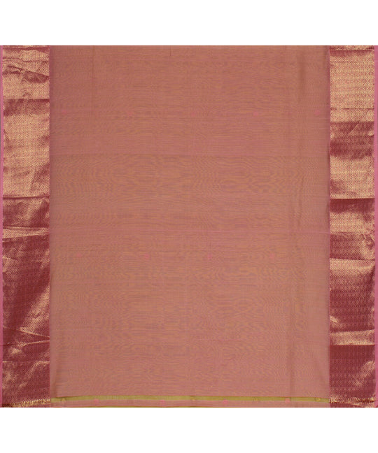 Yellow pink handwoven maheshwari cotton silk saree
