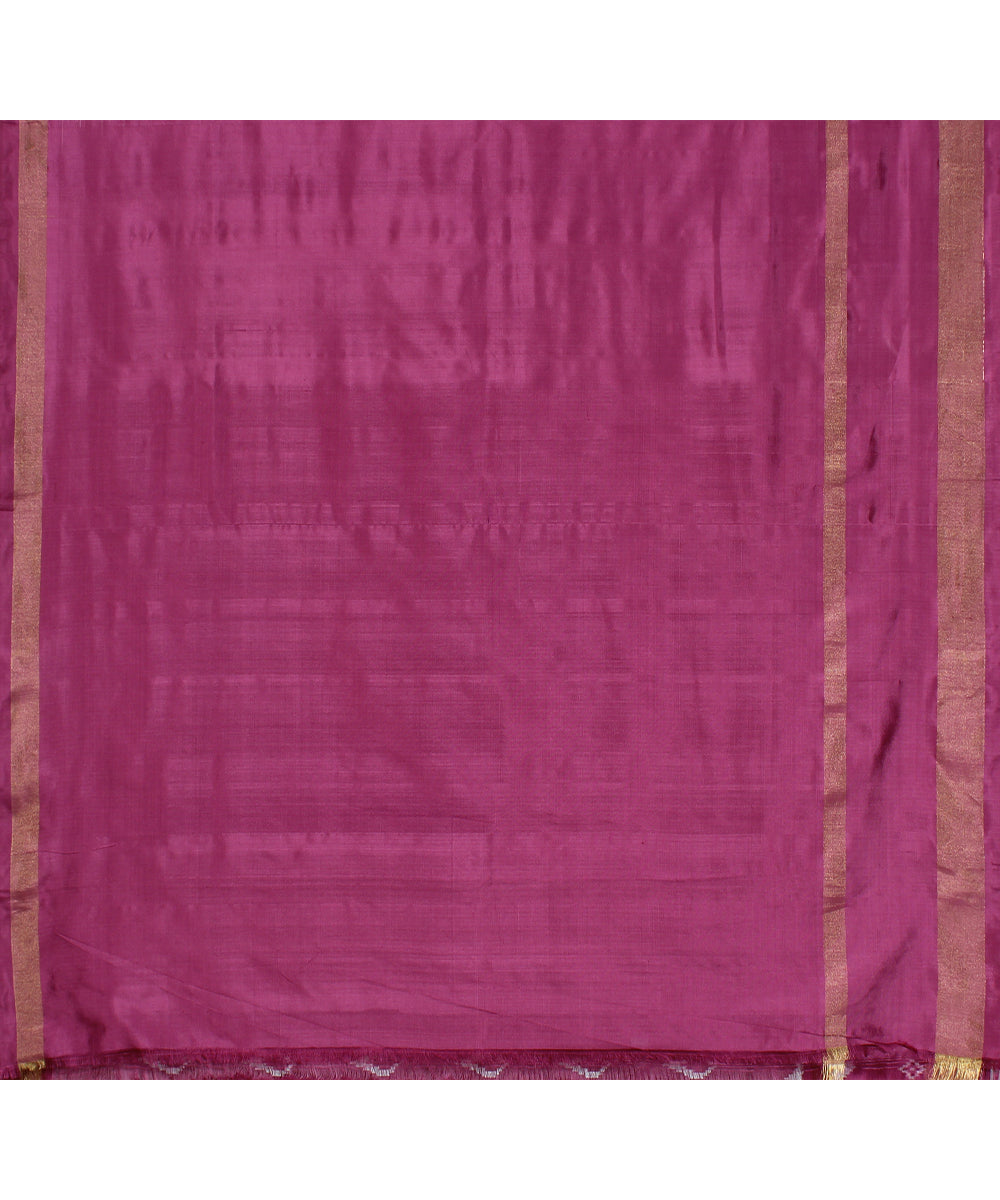 Pink handwoven pochampally ikat saree