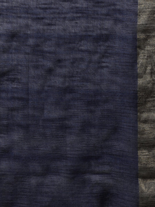 Blue bengal handloom cotton silk saree
