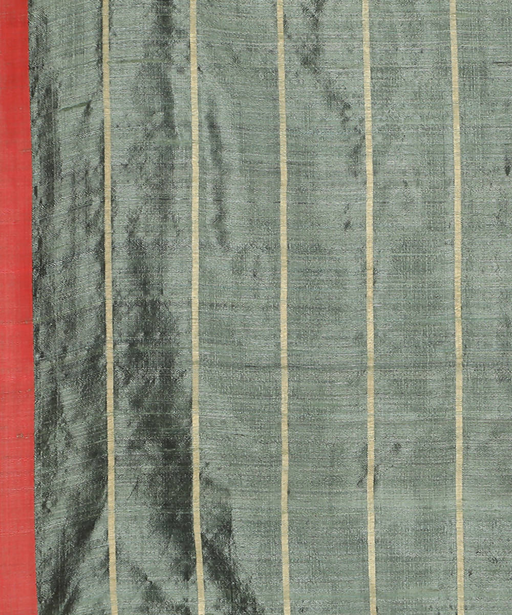 Copper brown handwoven tussar silk saree