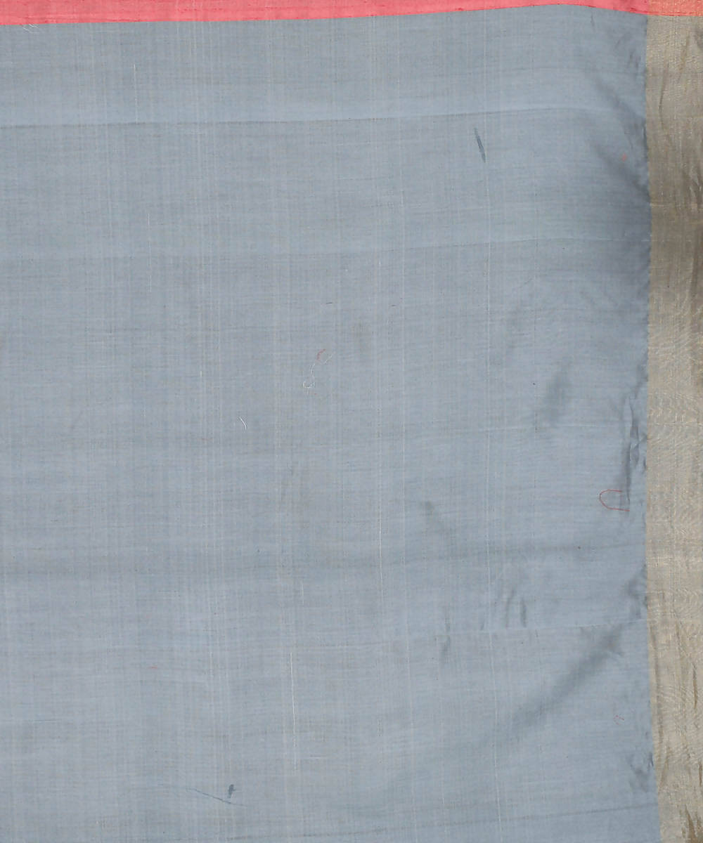 Peach pink handloom tussar silk saree