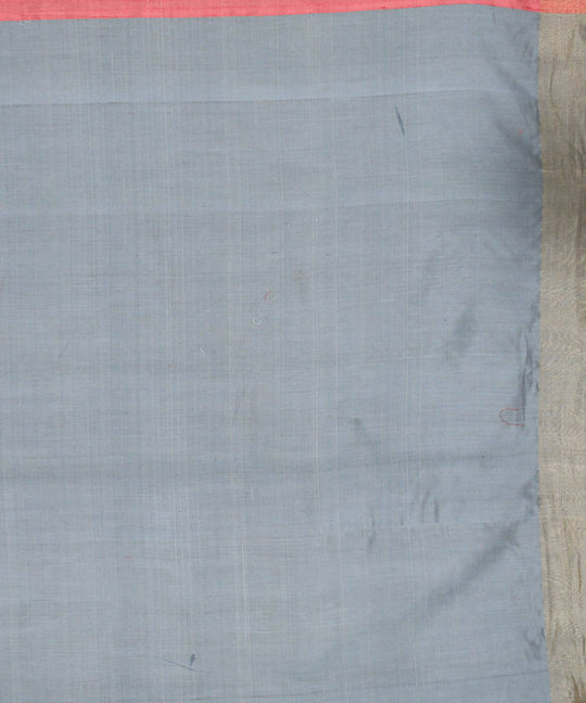 Peach pink handloom tussar silk saree