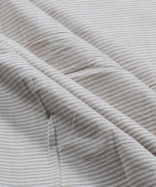 0.45m Beige stripe handwoven mangalagiri fabric