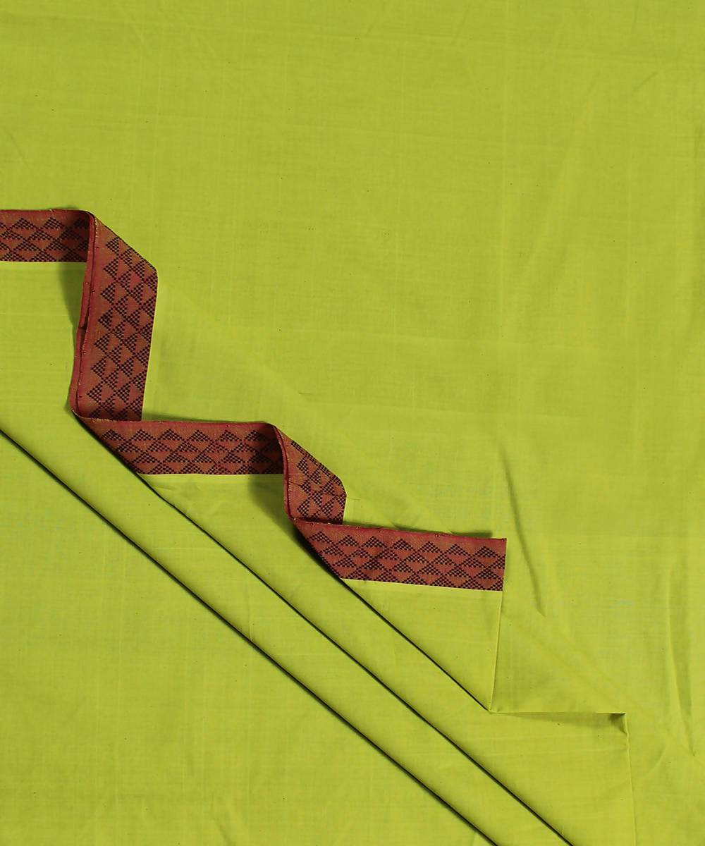 Handwoven Light Green Cotton Fabric