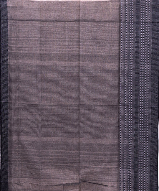 White black handwoven maheshwari cotton silk saree