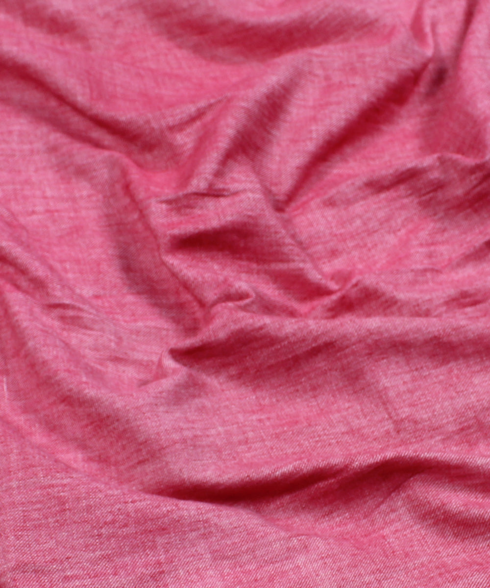 2.5m Pink handwoven reversible cotton kurta material