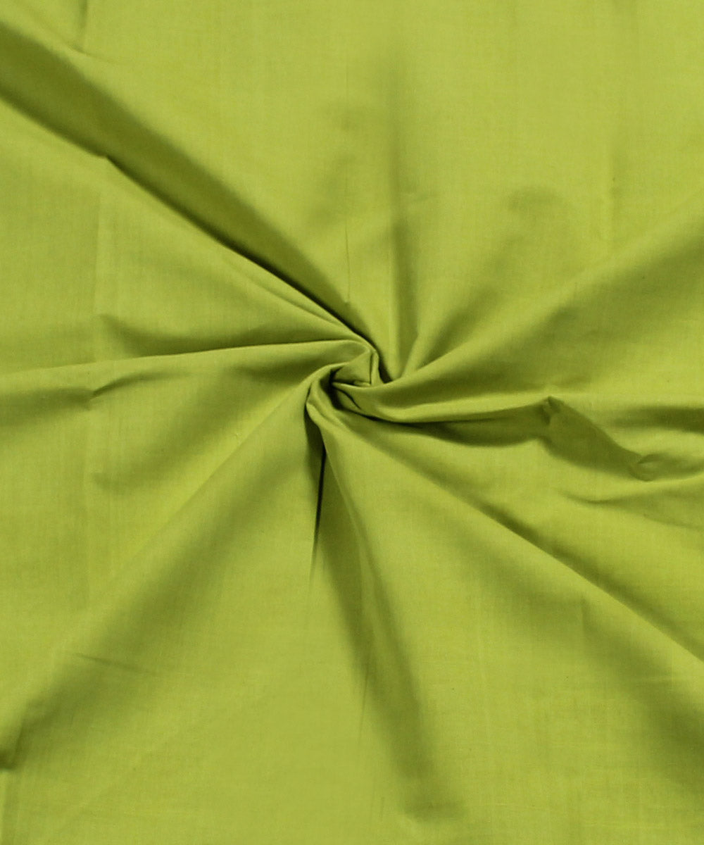 Green Handloom Cotton Fabric