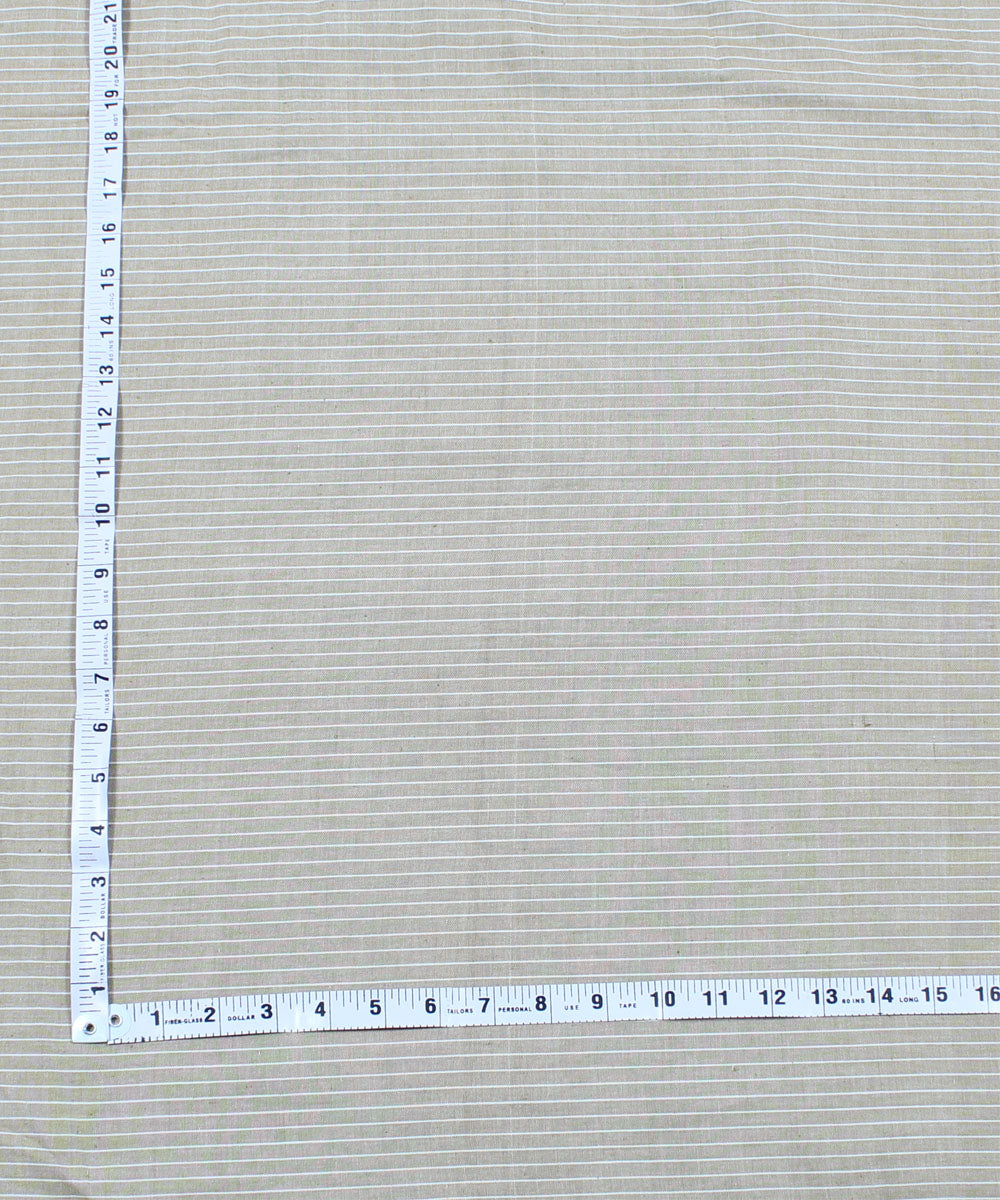0.58m Brown handwoven stripe cotton fabric