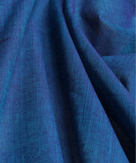 0.35m cobalt blue handloom cotton fabric