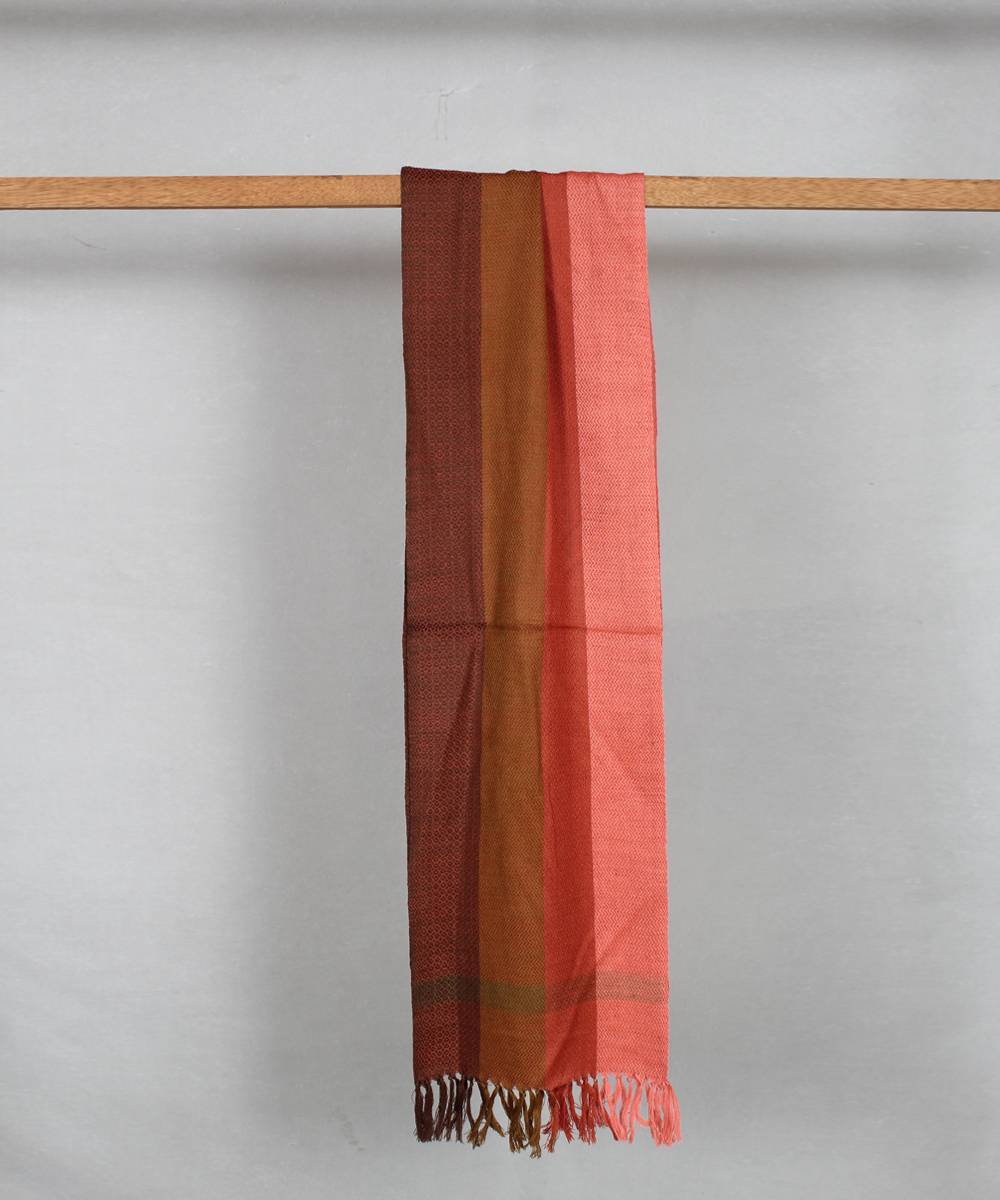 Multicolor stripe handloom woolen stole