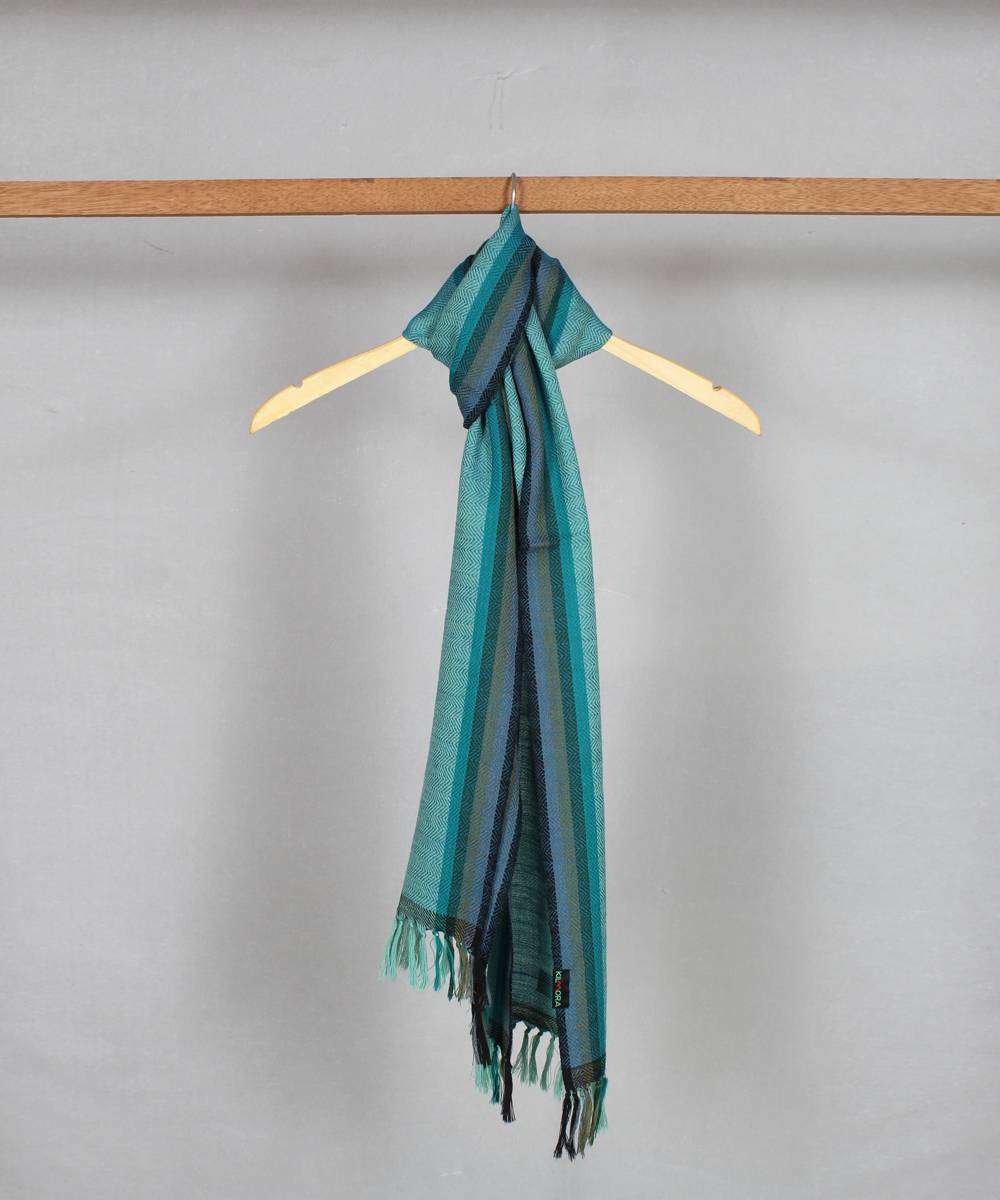 Sky blue handloom woolen stole