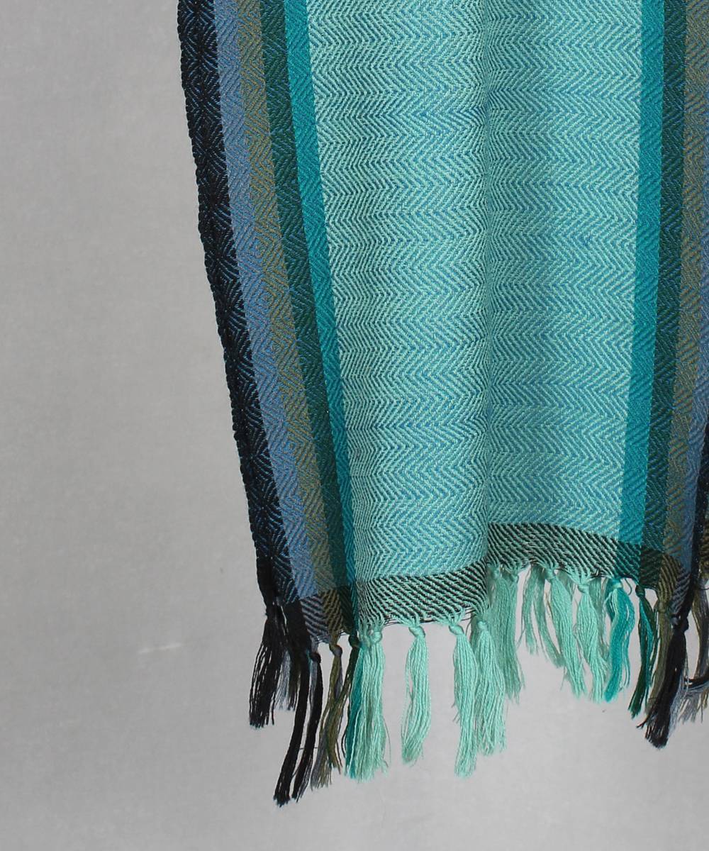 Sky blue handloom woolen stole