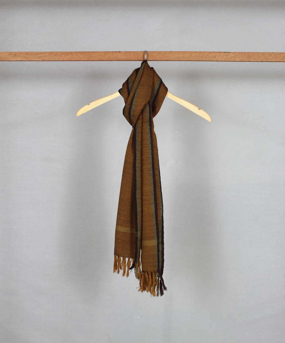 Brown handloom woolen stole