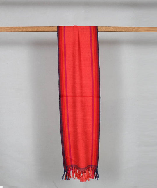 Red handloom woolen stole