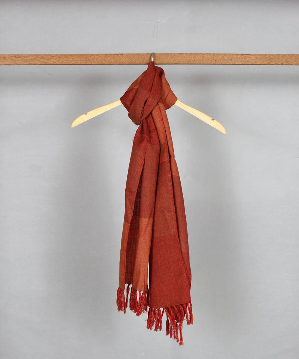 Light orange brown handloom woolen stole