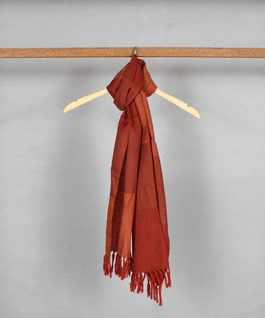 Light orange brown handloom woolen stole