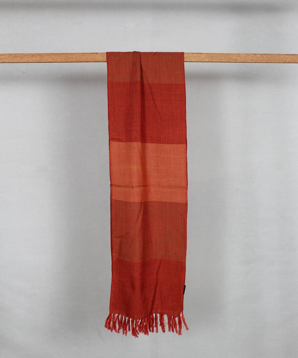 Light orange brown handloom woolen stole