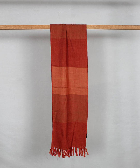 Light orange brown handloom woolen stole