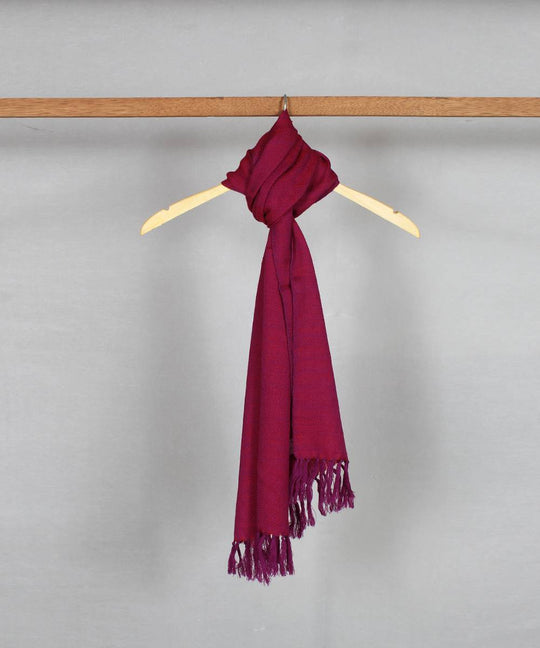 Purple handloom woolen stole
