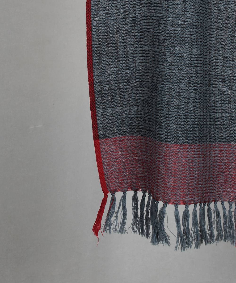 Dark grey handloom woolen stole