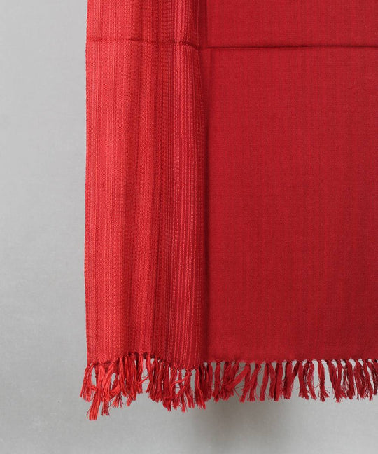 Maroon peach handloom woolen stole