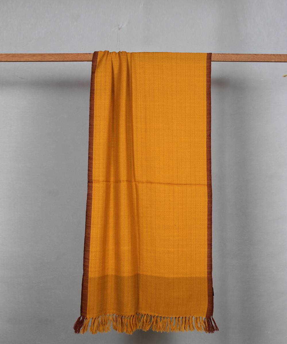 Mustard handloom woolen stole