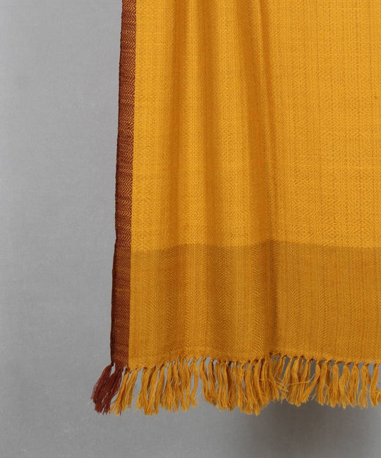Mustard handloom woolen stole