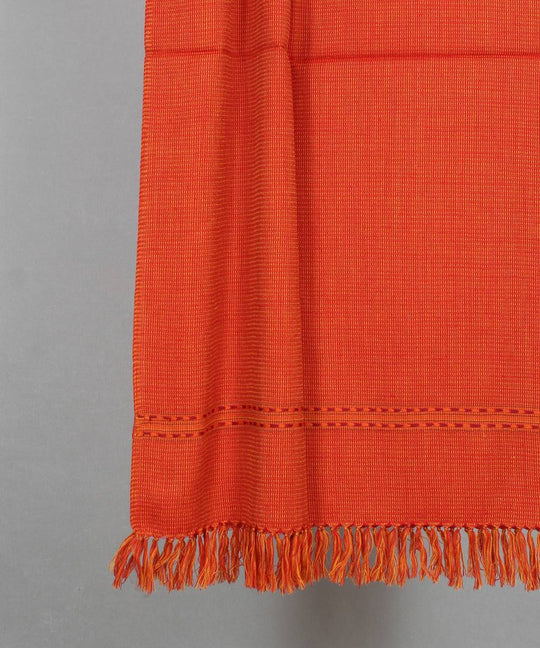 Orange handloom woolen stole