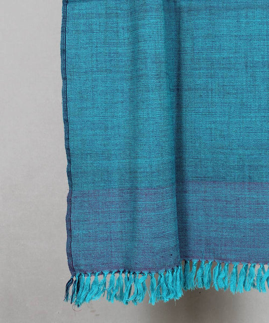 Sky blue shade handloom woolen stole