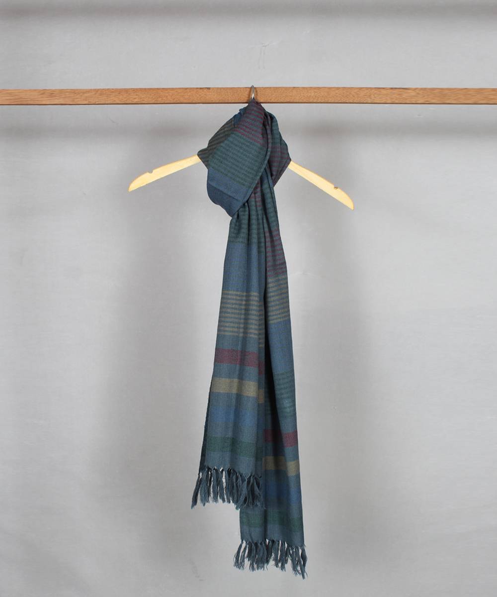 Grey multishade handloom woolen stole