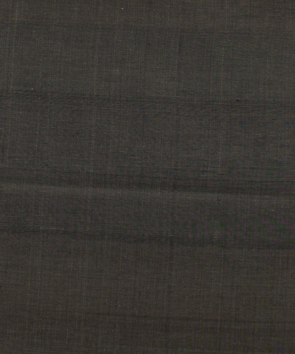1.1m grey brown mangalgiri handwoven cotton fabric