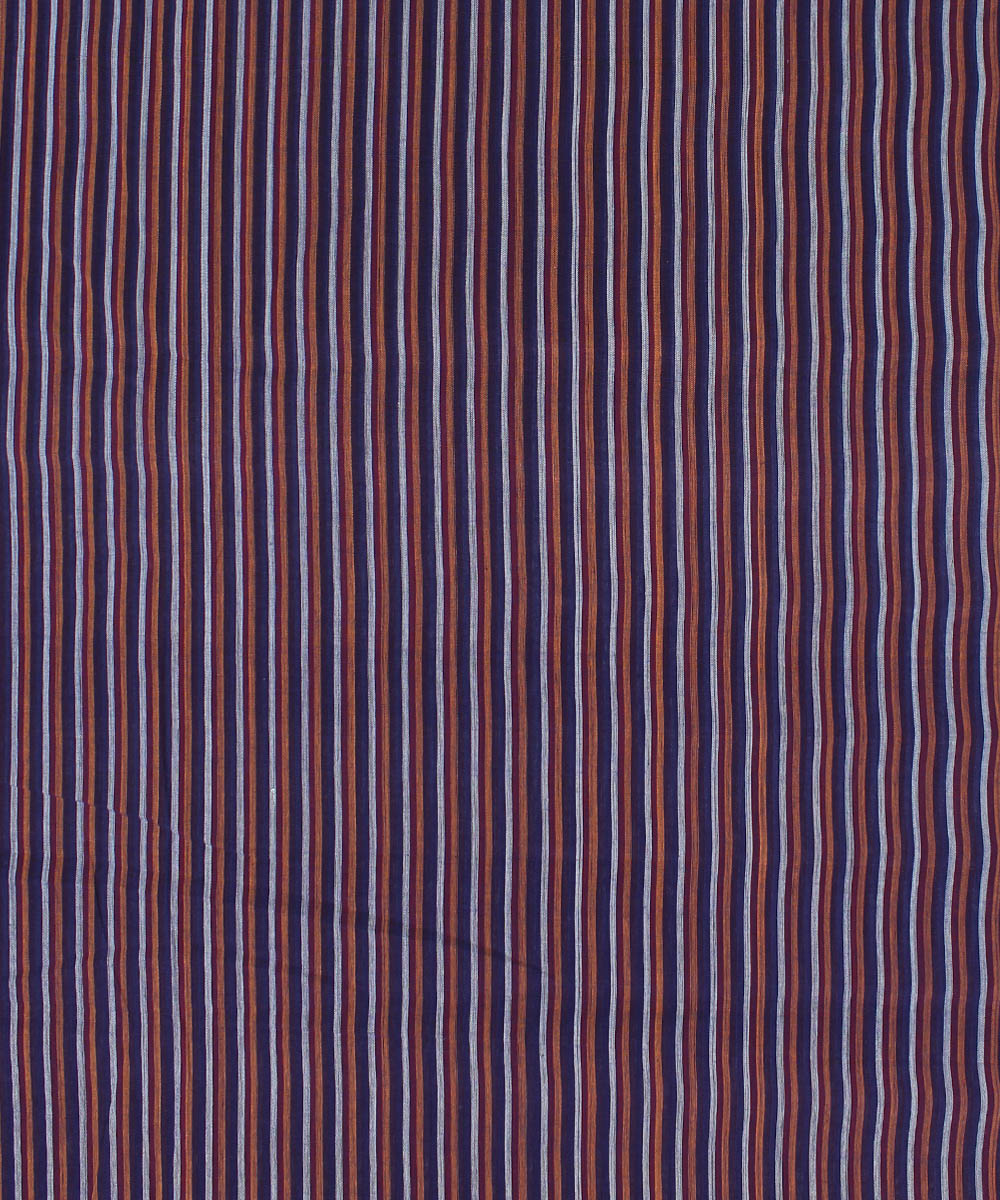 3m Dark blue multicolour handloom cotton mangalgiri kurta material