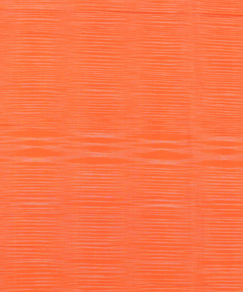 3m Orange handwoven cotton stripes mangalgiri kurta material