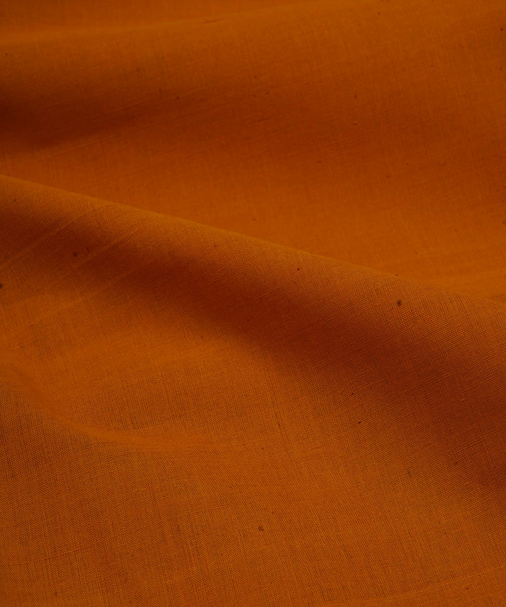 Mustard handwoven cotton mangalgiri fabric
