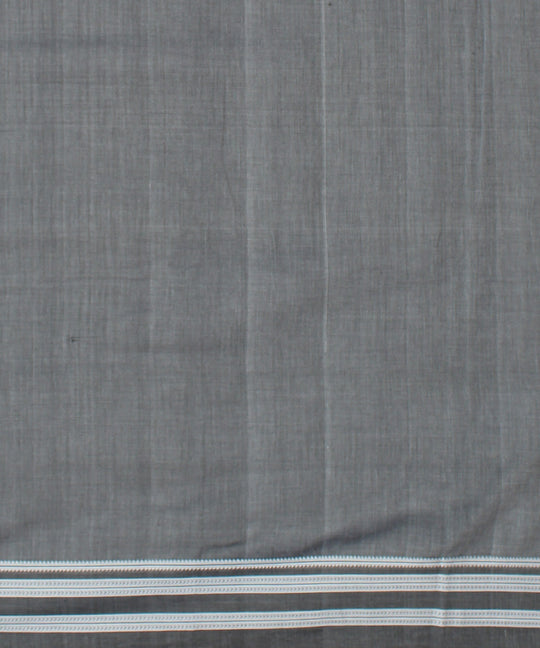 Black white hand woven cotton ilkal saree